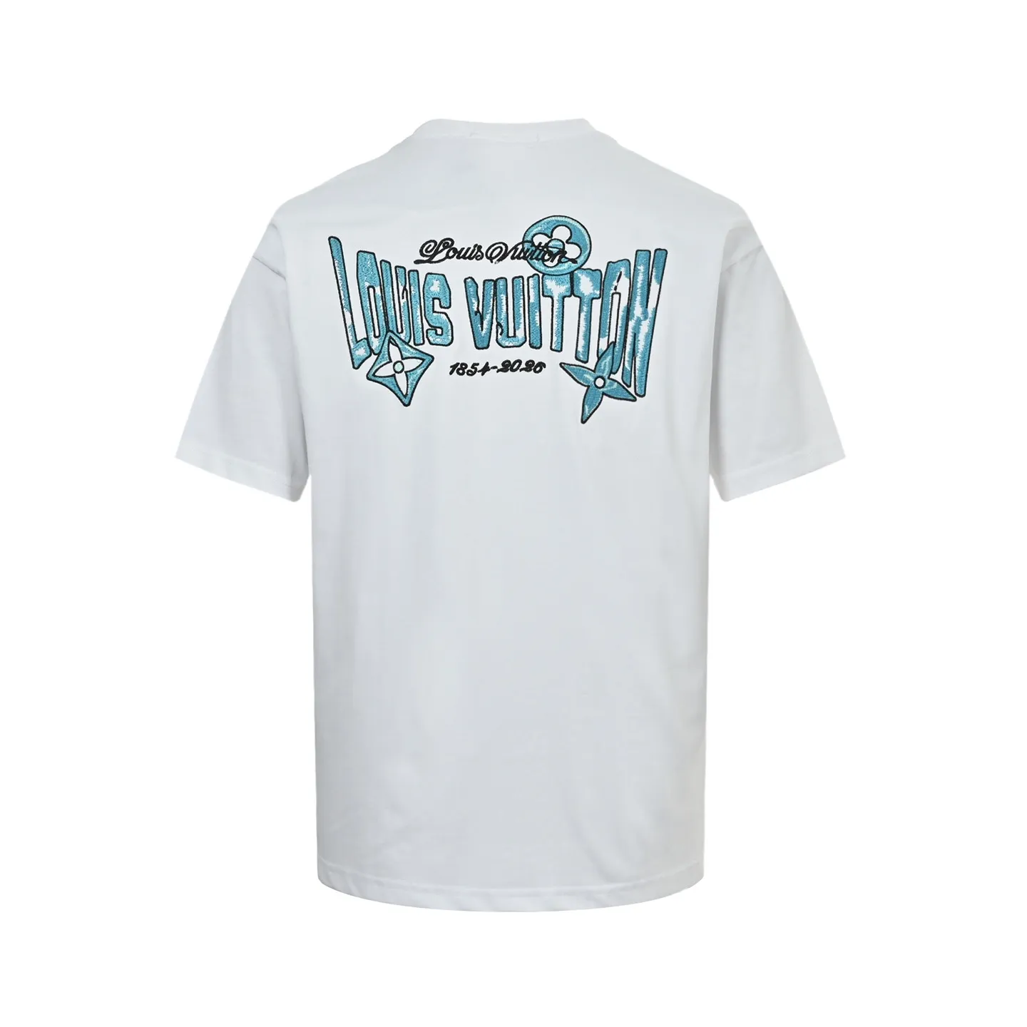 Louis Vuitton/Louis Vuitton 26ss short sleeves with front and rear letter logo embroidery